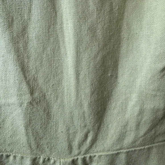 Gap Linen Cotton Blend Cottagecore Yellow Midi A Line Short Sleeve Dress 4 Tall - Picture 5 of 12